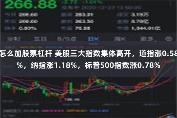 怎么加股票杠杆 美股三大指数集体高开，道指涨0.58%，纳指涨1.18%，标普500指数涨0.78%