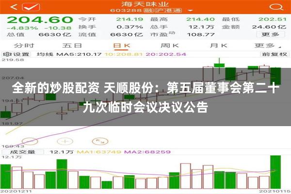 全新的炒股配资 天顺股份：第五届董事会第二十九次临时会议决议公告